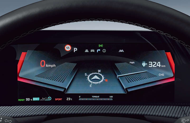 31.24 cm (12.3") Curved Driver Display Screen
